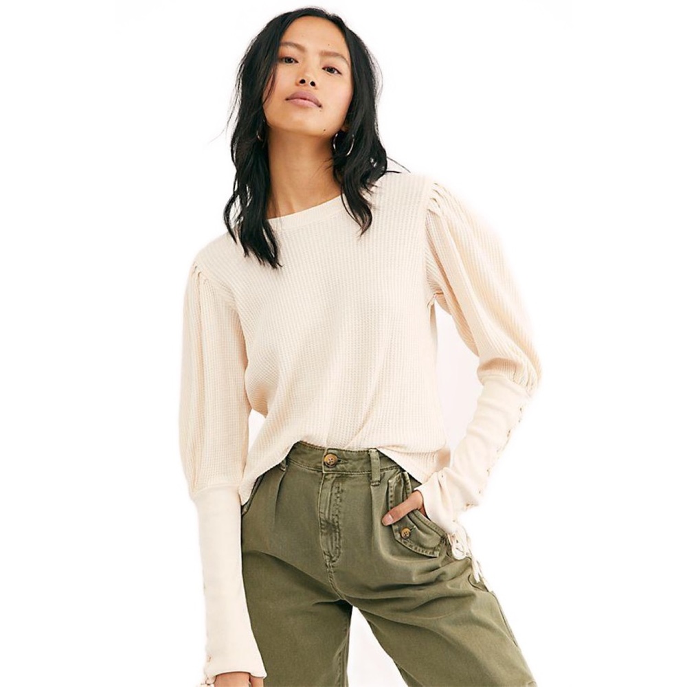 Free People Tasha Thermal in Ivory